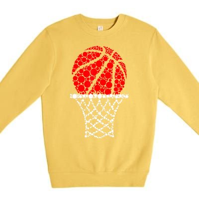 Happy Dot Day Basketball Dots Gift For Player Premium Crewneck Sweatshirt