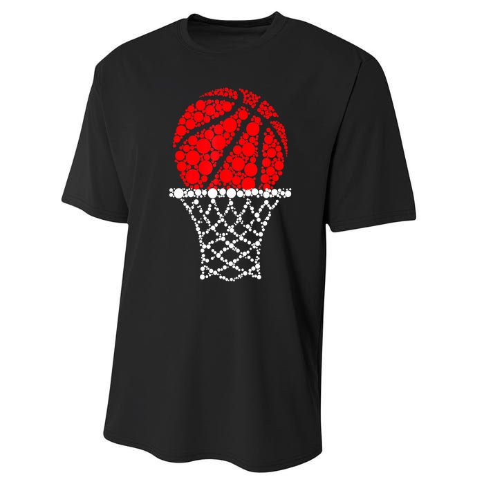 Happy Dot Day Basketball Dots Gift For Player Performance Sprint T-Shirt