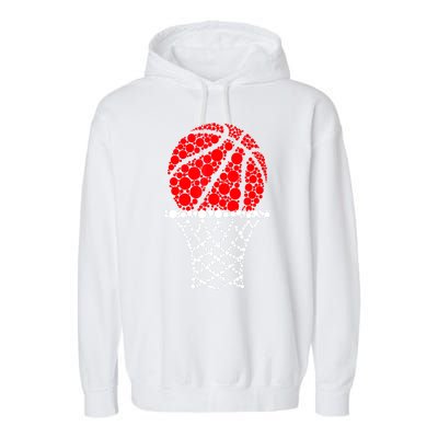 Happy Dot Day Basketball Dots Gift For Player Garment-Dyed Fleece Hoodie