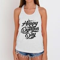 Happy Dyngus Day  Cute Ukraine Festival Funny Poland Gift Women's Knotted Racerback Tank