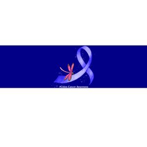 Hippie Dragonfly Dark Blue Ribbon Colon Cancer Awareness Cute Gift Bumper Sticker