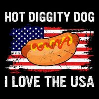 Hot Diggity Dog I Love Usa Funny Impact Tech Backpack