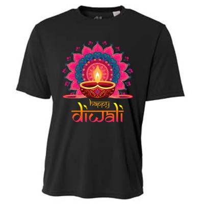 Happy Diwali Deepavali Hindu Indian Festival Of Lights Cooling Performance Crew T-Shirt