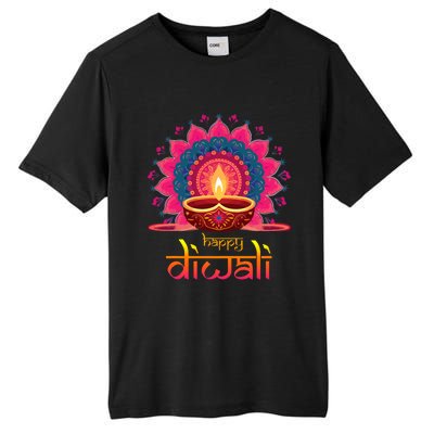 Happy Diwali Deepavali Hindu Indian Festival Of Lights Tall Fusion ChromaSoft Performance T-Shirt