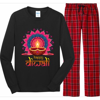 Happy Diwali Deepavali Hindu Indian Festival Of Lights Long Sleeve Pajama Set