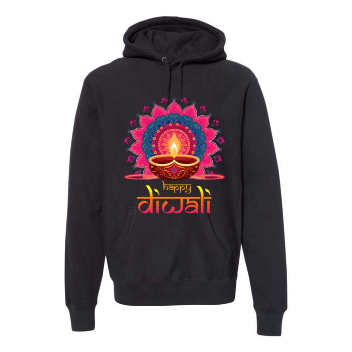 Happy Diwali Deepavali Hindu Indian Festival Of Lights Premium Hoodie