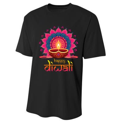 Happy Diwali Deepavali Hindu Indian Festival Of Lights Performance Sprint T-Shirt