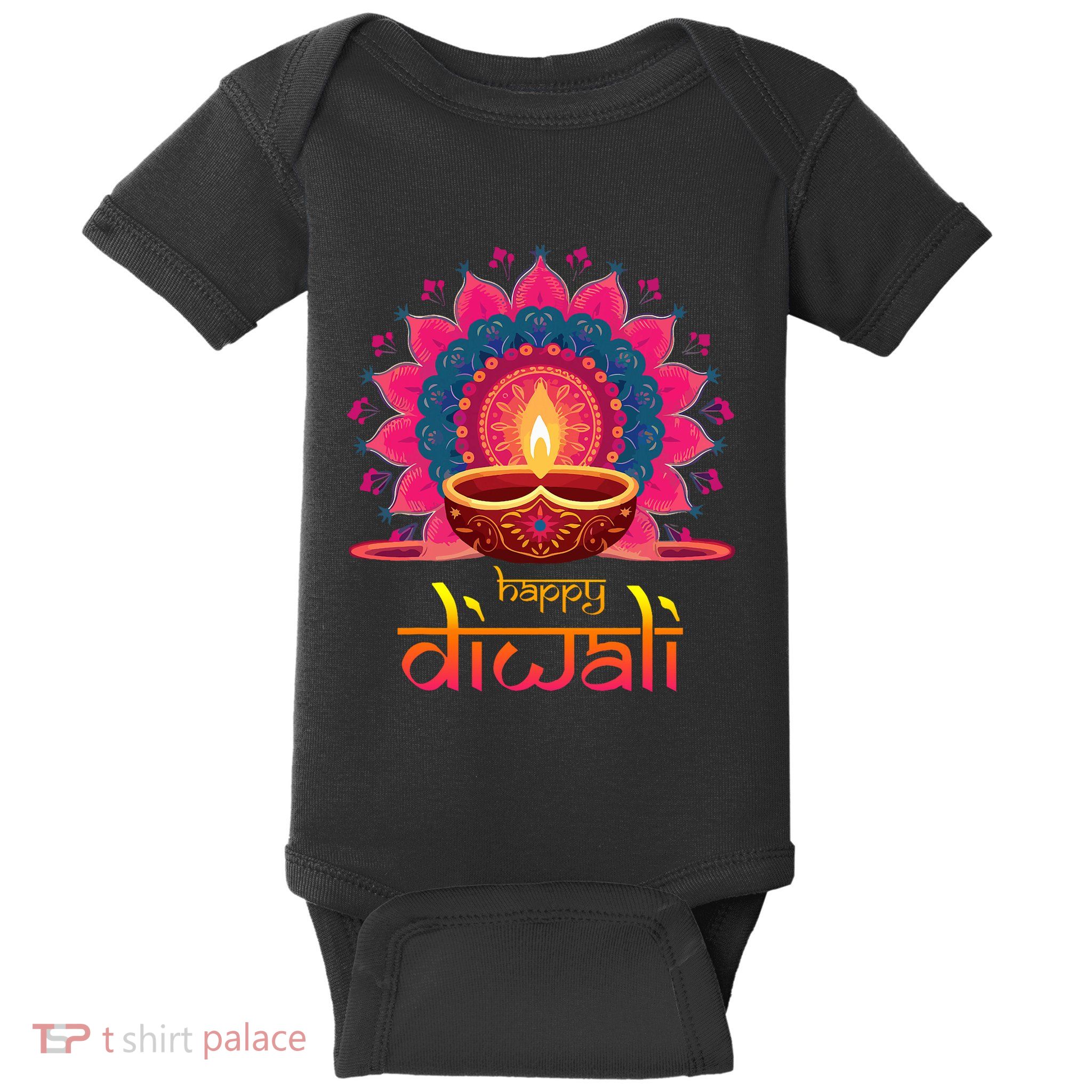 Happy Diwali Deepavali Hindu Indian Festival Of Lights Baby Bodysuit