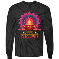 Happy Diwali Deepavali Hindu Indian Festival Of Lights Tie-Dye Long Sleeve Shirt