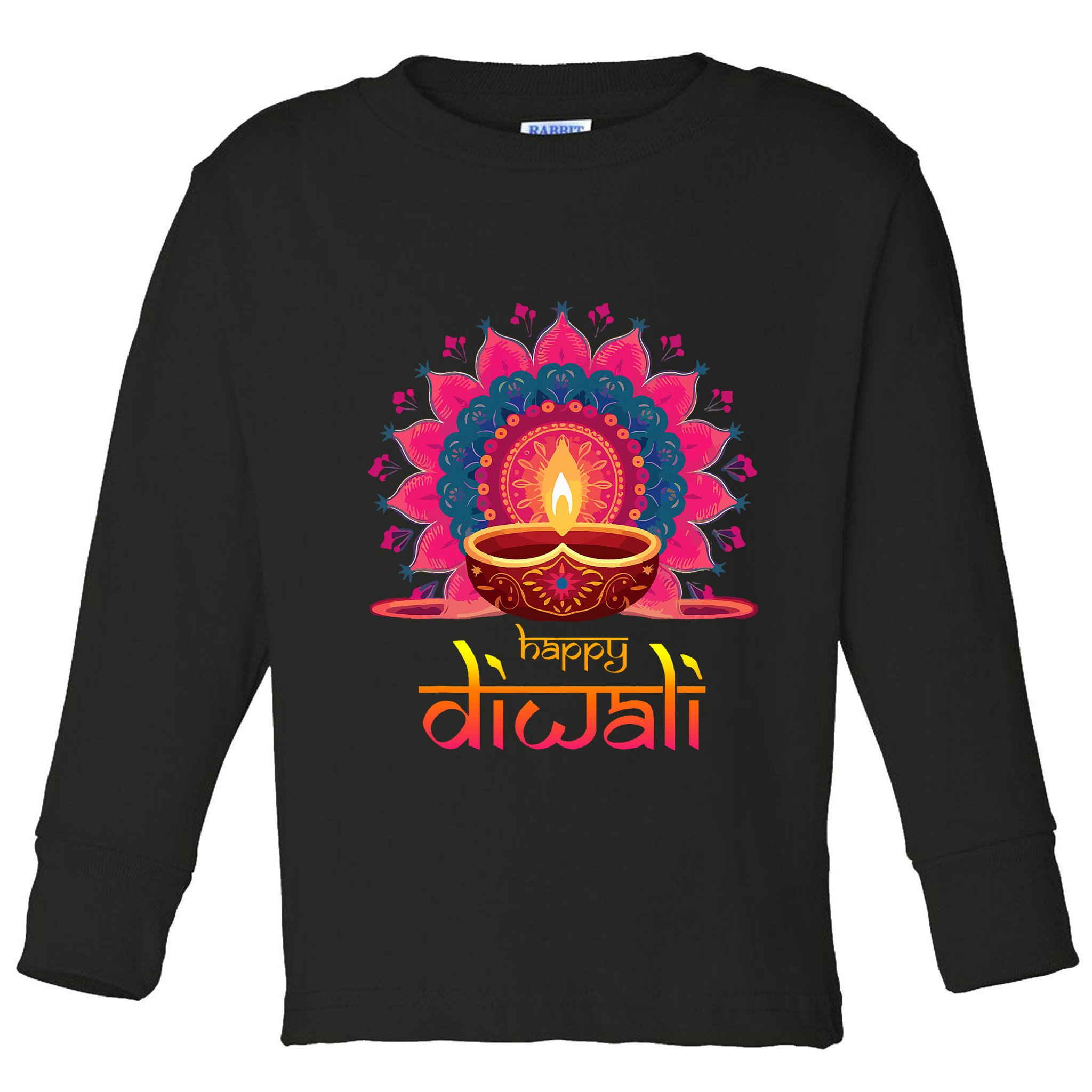 Happy Diwali Deepavali Hindu Indian Festival Of Lights Toddler Long Sleeve Shirt