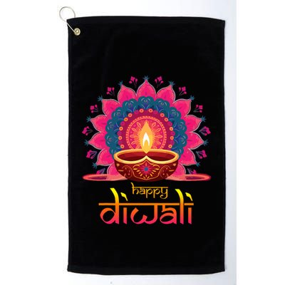Happy Diwali Deepavali Hindu Indian Festival Of Lights Golf Towel