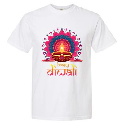 Happy Diwali Deepavali Hindu Indian Festival Of Lights Garment-Dyed Heavyweight T-Shirt