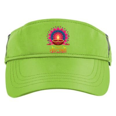 Happy Diwali Deepavali Hindu Indian Festival Of Lights Adult Drive Performance Visor