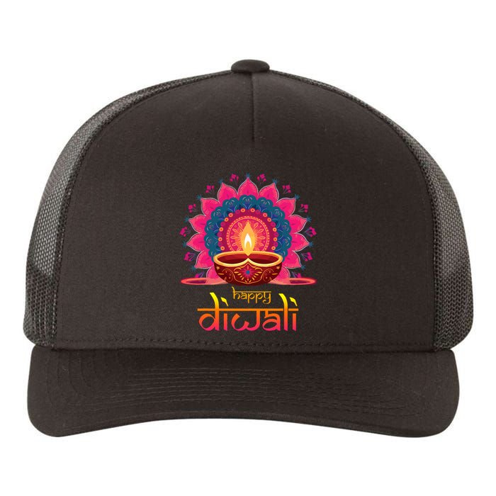 Happy Diwali Deepavali Hindu Indian Festival Of Lights Yupoong Adult 5-Panel Trucker Hat