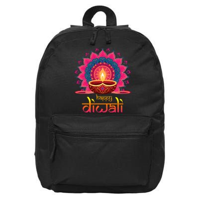 Happy Diwali Deepavali Hindu Indian Festival Of Lights 16 in Basic Backpack