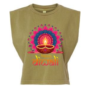 Happy Diwali Deepavali Hindu Indian Festival Of Lights Garment-Dyed Women's Muscle Tee