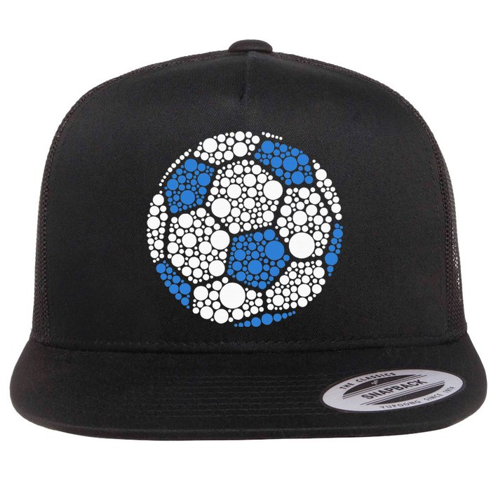 Happy Dot Day 2024 Polka Dot Soccer Ball Lover Flat Bill Trucker Hat