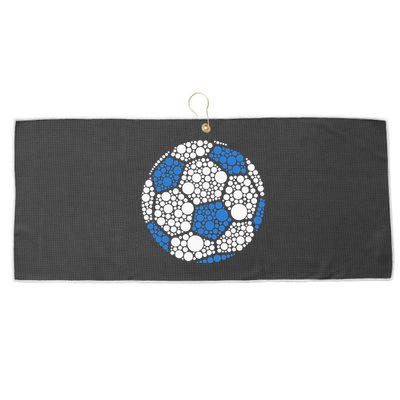 Happy Dot Day 2024 Polka Dot Soccer Ball Lover Large Microfiber Waffle Golf Towel