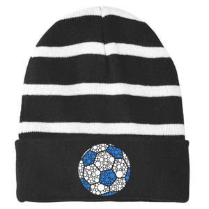 Happy Dot Day 2024 Polka Dot Soccer Ball Lover Striped Beanie with Solid Band