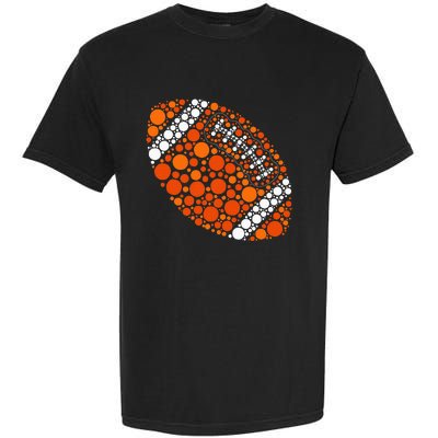 Happy Dot Day 2024 Polka Dot Football Ball Lover Garment-Dyed Heavyweight T-Shirt