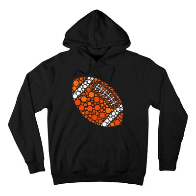 Happy Dot Day 2024 Polka Dot Football Ball Lover Hoodie