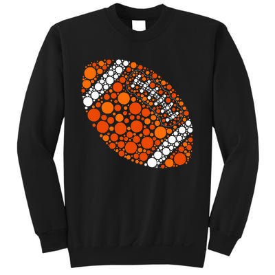 Happy Dot Day 2024 Polka Dot Football Ball Lover Sweatshirt