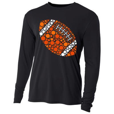 Happy Dot Day 2024 Polka Dot Football Ball Lover Cooling Performance Long Sleeve Crew