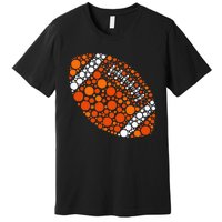 Happy Dot Day 2024 Polka Dot Football Ball Lover Premium T-Shirt