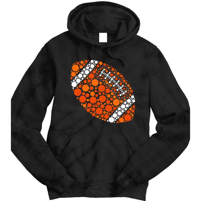 Happy Dot Day 2024 Polka Dot Football Ball Lover Tie Dye Hoodie