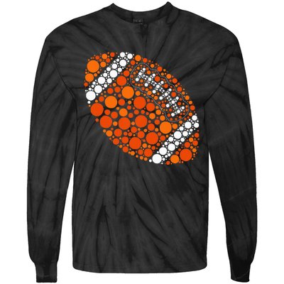 Happy Dot Day 2024 Polka Dot Football Ball Lover Tie-Dye Long Sleeve Shirt