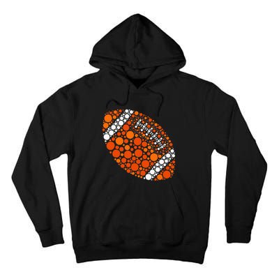 Happy Dot Day 2024 Polka Dot Football Ball Lover Tall Hoodie