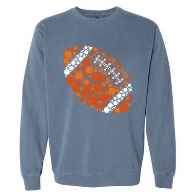 Happy Dot Day 2024 Polka Dot Football Ball Lover Garment-Dyed Sweatshirt