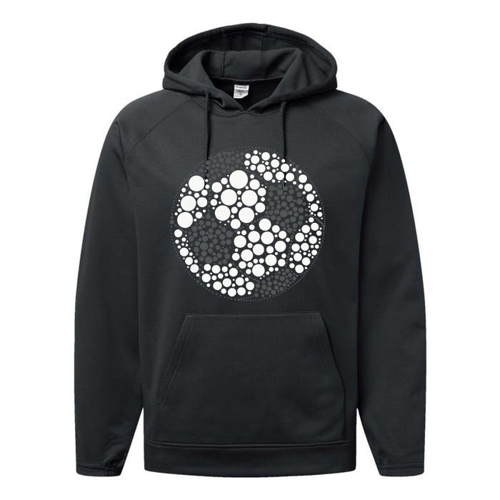 Happy Dot Day 2024 Polka Dot Soccer Ball Lover Performance Fleece Hoodie