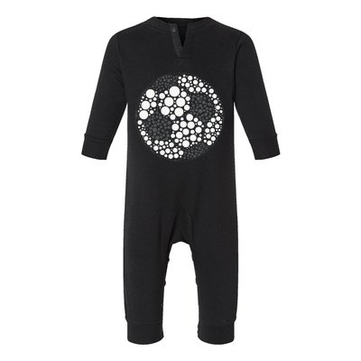 Happy Dot Day 2024 Polka Dot Soccer Ball Lover Infant Fleece One Piece