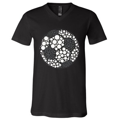 Happy Dot Day 2024 Polka Dot Soccer Ball Lover V-Neck T-Shirt