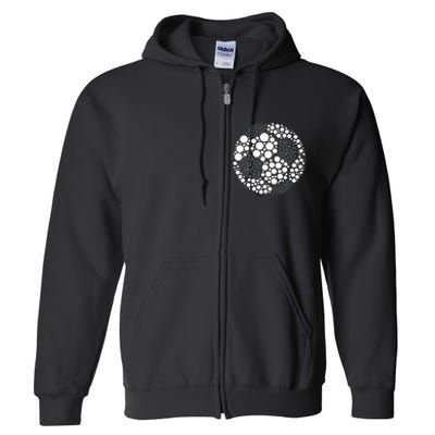 Happy Dot Day 2024 Polka Dot Soccer Ball Lover Full Zip Hoodie