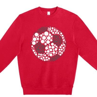 Happy Dot Day 2024 Polka Dot Soccer Ball Lover Premium Crewneck Sweatshirt