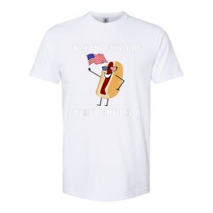 Hot Diggity Dog I Love Usa Gift Funny Fourth Of July Gift Softstyle CVC T-Shirt