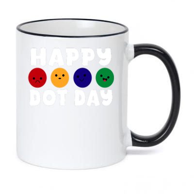 Happy Dot Day 11oz Black Color Changing Mug