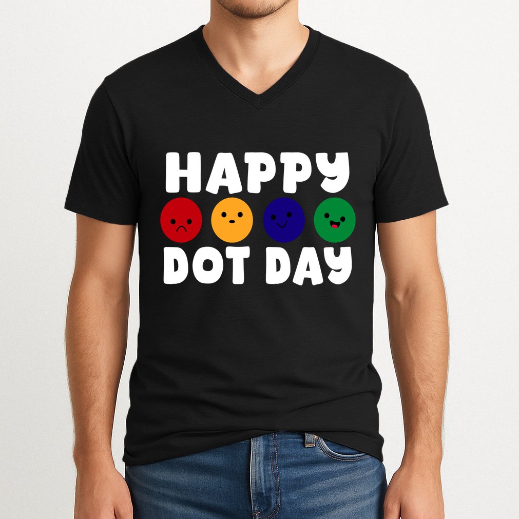 Happy Dot Day V-Neck T-Shirt