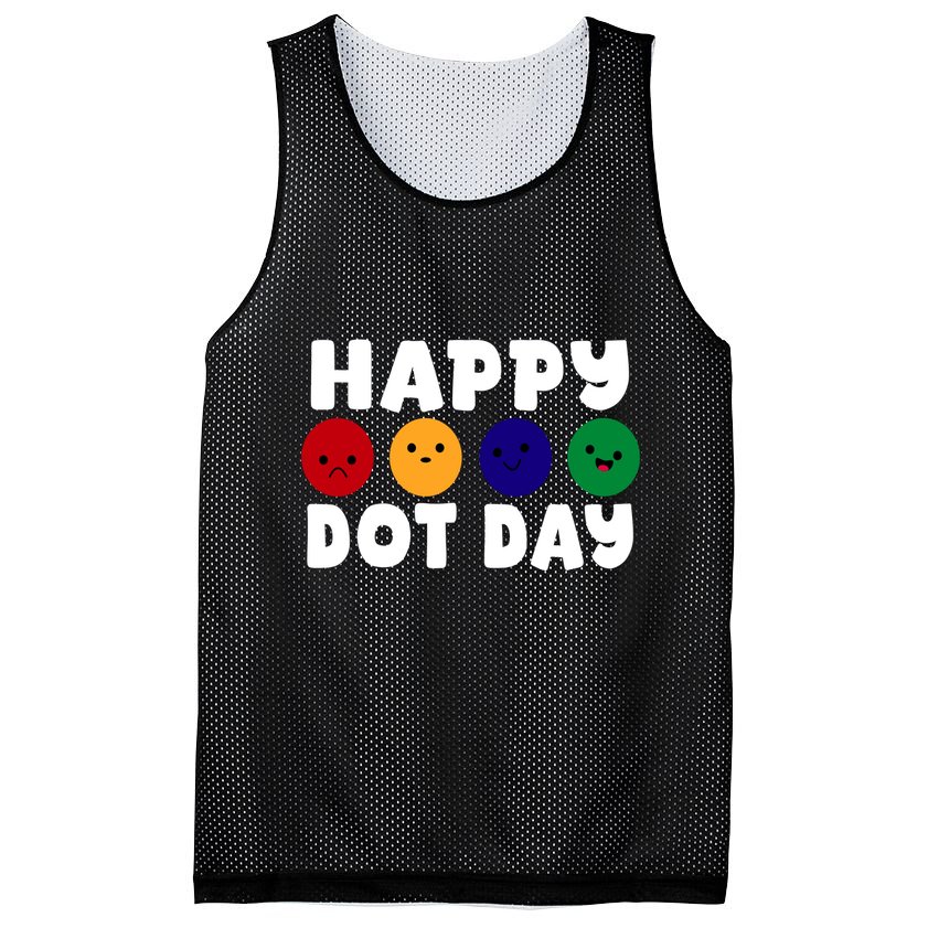 Happy Dot Day Mesh Reversible Basketball Jersey Tank