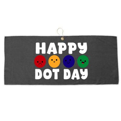 Happy Dot Day Large Microfiber Waffle Golf Towel