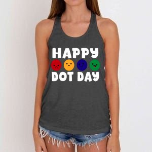 Happy Dot Day Women's Knotted Racerback Tank