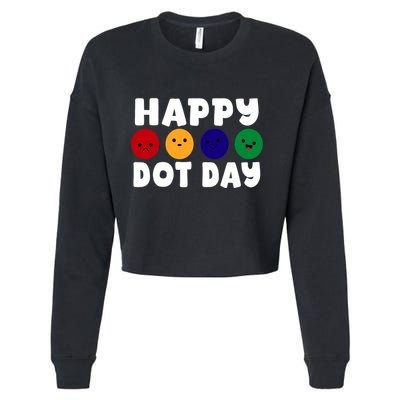 Happy Dot Day Cropped Pullover Crew