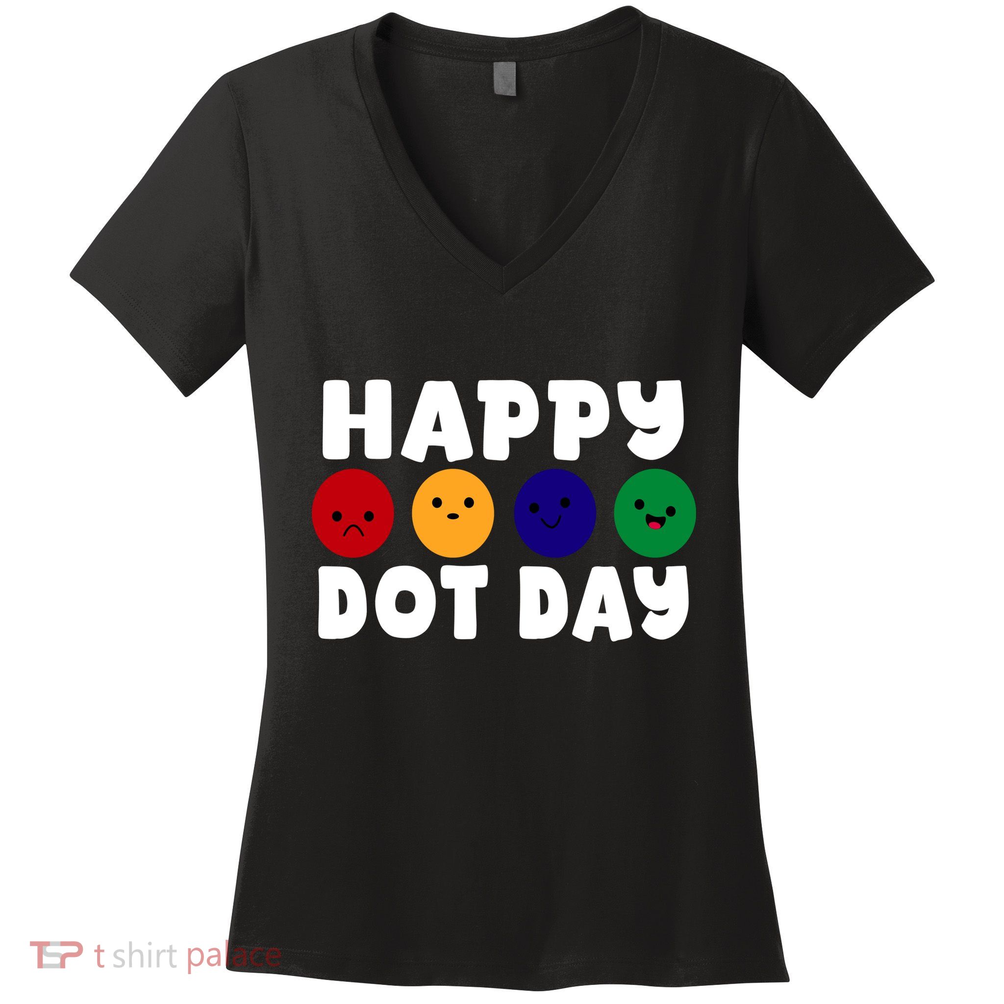 Happy Dot Day Women's V-Neck T-Shirt