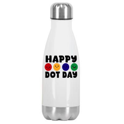 Happy Dot Day Stainless Steel Insulated Water Bottle