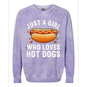 Hot Dog Design For Women Food Hotdog Lovers Colorblast Crewneck Sweatshirt