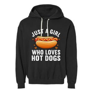 Hot Dog Design For Women Food Hotdog Lovers Garment-Dyed Fleece Hoodie