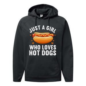 Hot Dog Design For Women Food Hotdog Lovers Performance Fleece Hoodie