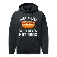 Hot Dog Design For Women Food Hotdog Lovers Performance Fleece Hoodie